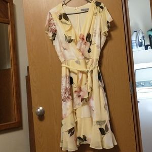 Yellow floral dress